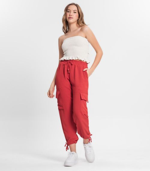 Calça Juvenil Feminina Minty Vermelho