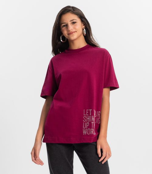 T- shirts Oversized Juvenil Feminina Minty Vermelho