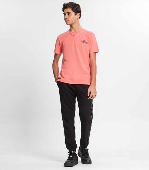 Calça Juvenil Menino Em Moletom Minty Preto