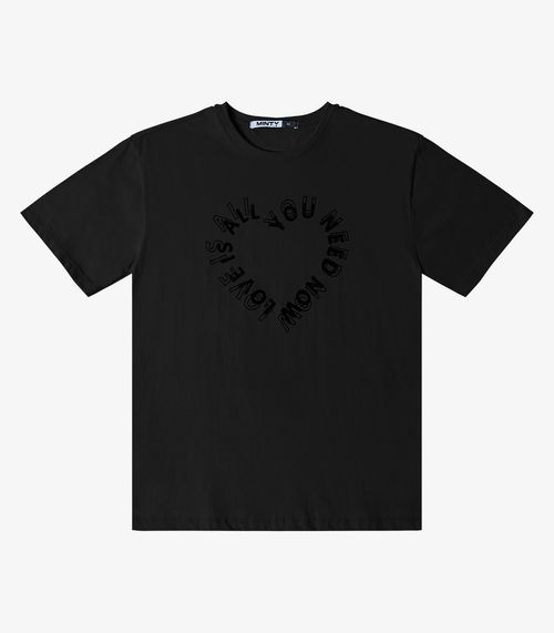 T- Shirt Feminina Estampada Minty Preto