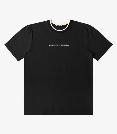 Camiseta Juvenil Meia Malha Masculina Minty Preto