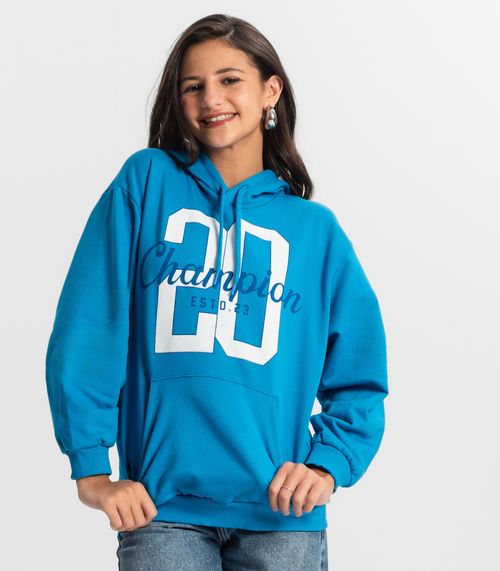 Moletom Juvenil Feminina  Minty Azul