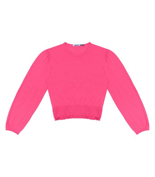 Blusa MangaLonga Juvenil Feminino Minty Rosa