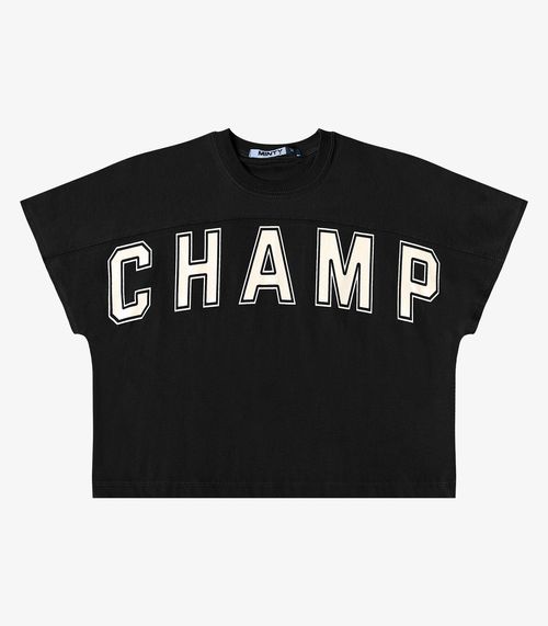 Camiseta Meia Malha Feminina Minty Preto