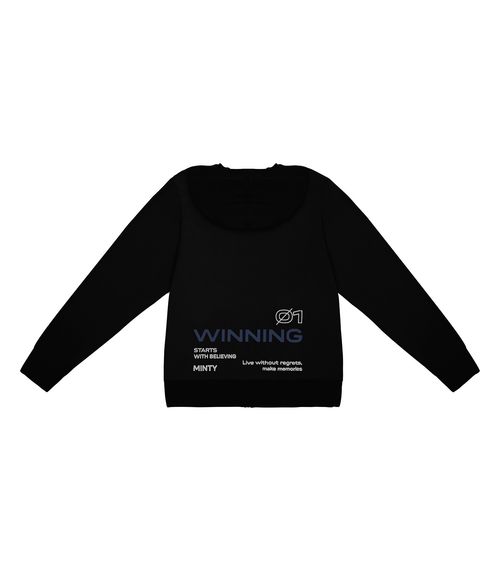 Jaqueta Juvenil Com Capuz Minty Preto