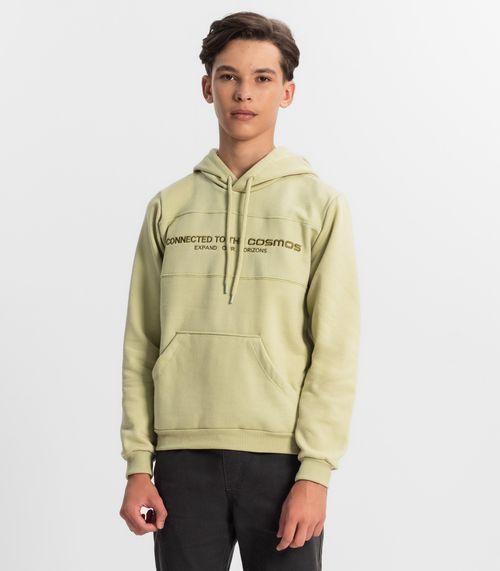 Moletom Juvenil Menino Com Capuz Minty Verde