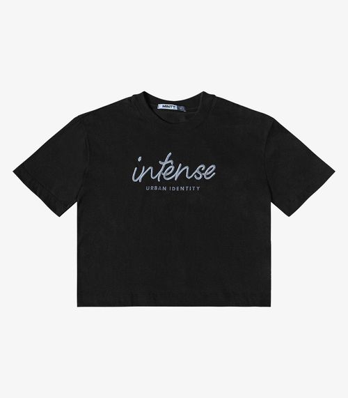 T- Shirt Bordada Feminina Minty Preto