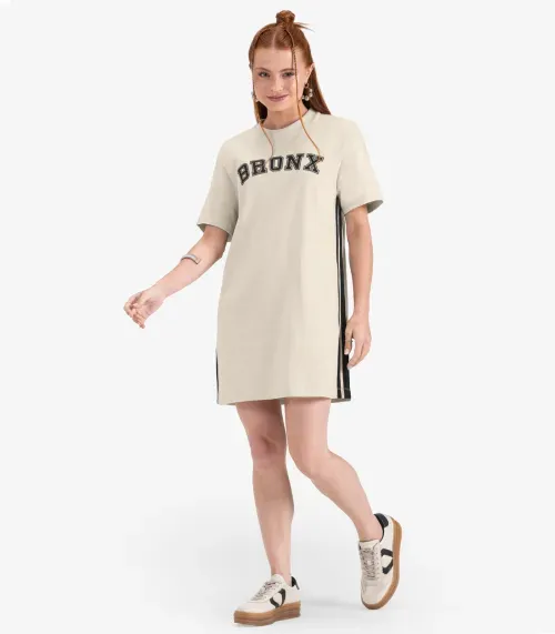 Vestido Juvenil Curto em Malhão Minty Bege