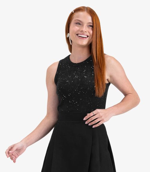 Regata Juvenil Feminina em Ribana Minty Preto