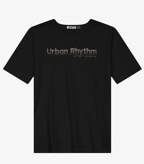 Camiseta Juvenil Masculina em Meia Malha Minty Preto