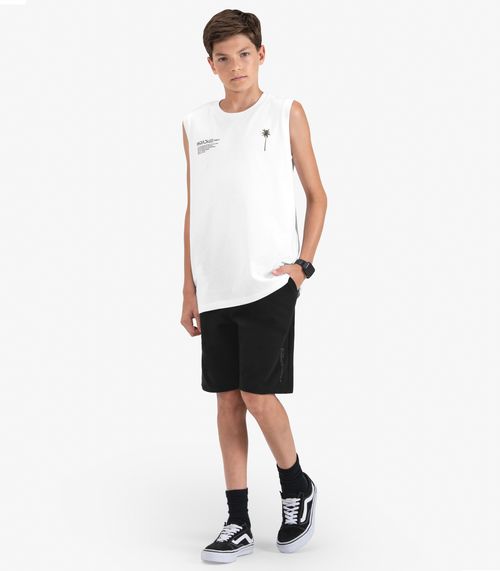 Machão Juvenil Masculino em Meia Malha Minty Branco