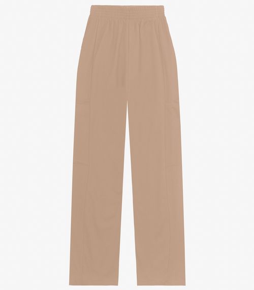 Calça Juvenil Wide Leg em Moletinho Basico Minty Marrom