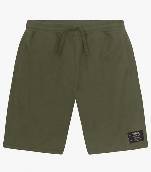 Bermuda Juvenil Masculina em Moletom Minty Verde