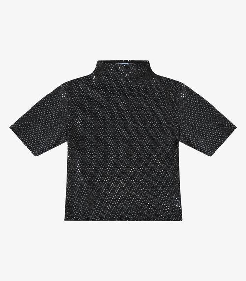 Blusa Lantejoula Feminina Minty Preto