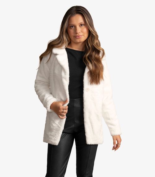 Casaco Juvenil Feminino Pelo Safira Minty Bege