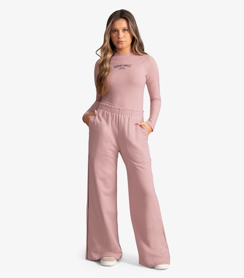 Blusa Juvenil Manga Longa Cotton Com Estampa Minty Rosa