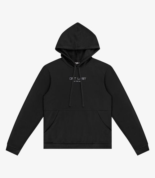 Moletom Juvenil Moletom Com Capuz e Bolsos Minty Preto