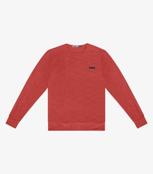 Moletom Juvenil Masculino Malhão Maquinetado Minty Marrom