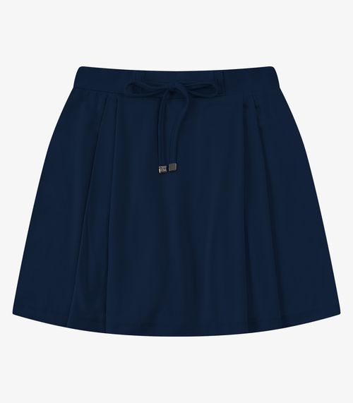Shorts Saia Feminino Molecotton De Viscose Minty Azul