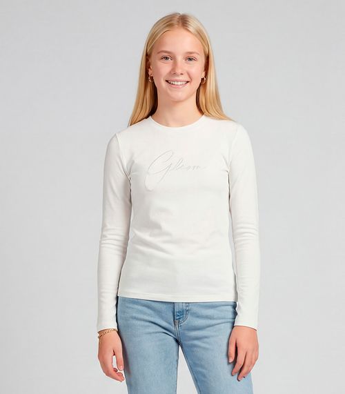 Blusa Juvenil Manga Longa Cotton Minty Bege