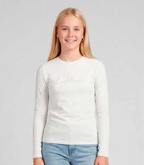 Blusa Juvenil Manga Longa Cotton Minty Bege
