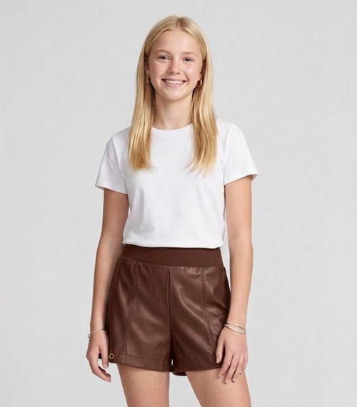 Shorts Juvenil Ponto Roma Minty Marrom