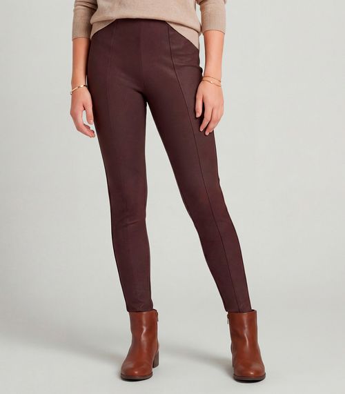 Legging Juvenil Em Material Sintético Minty Marrom