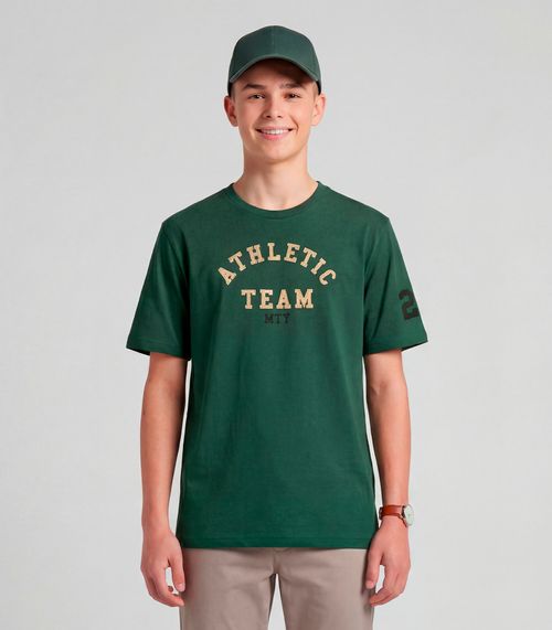 Camiseta Juvenil Masculina Em Meia Malha Minty Verde