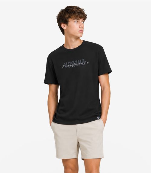 Camiseta Masculina Malhão Maquinetado Minty Preto