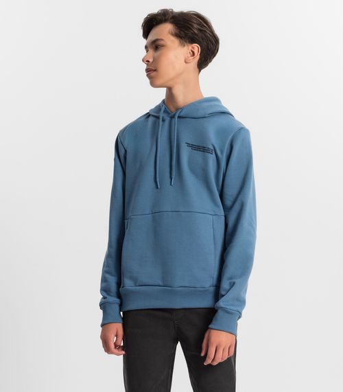 Moletom Juvenil Masculino Com Capuz Minty Azul