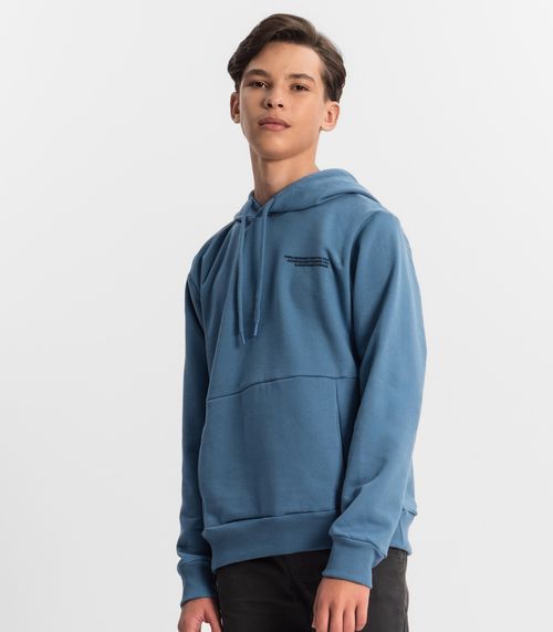 Moletom Juvenil Masculino Com Capuz Minty Azul